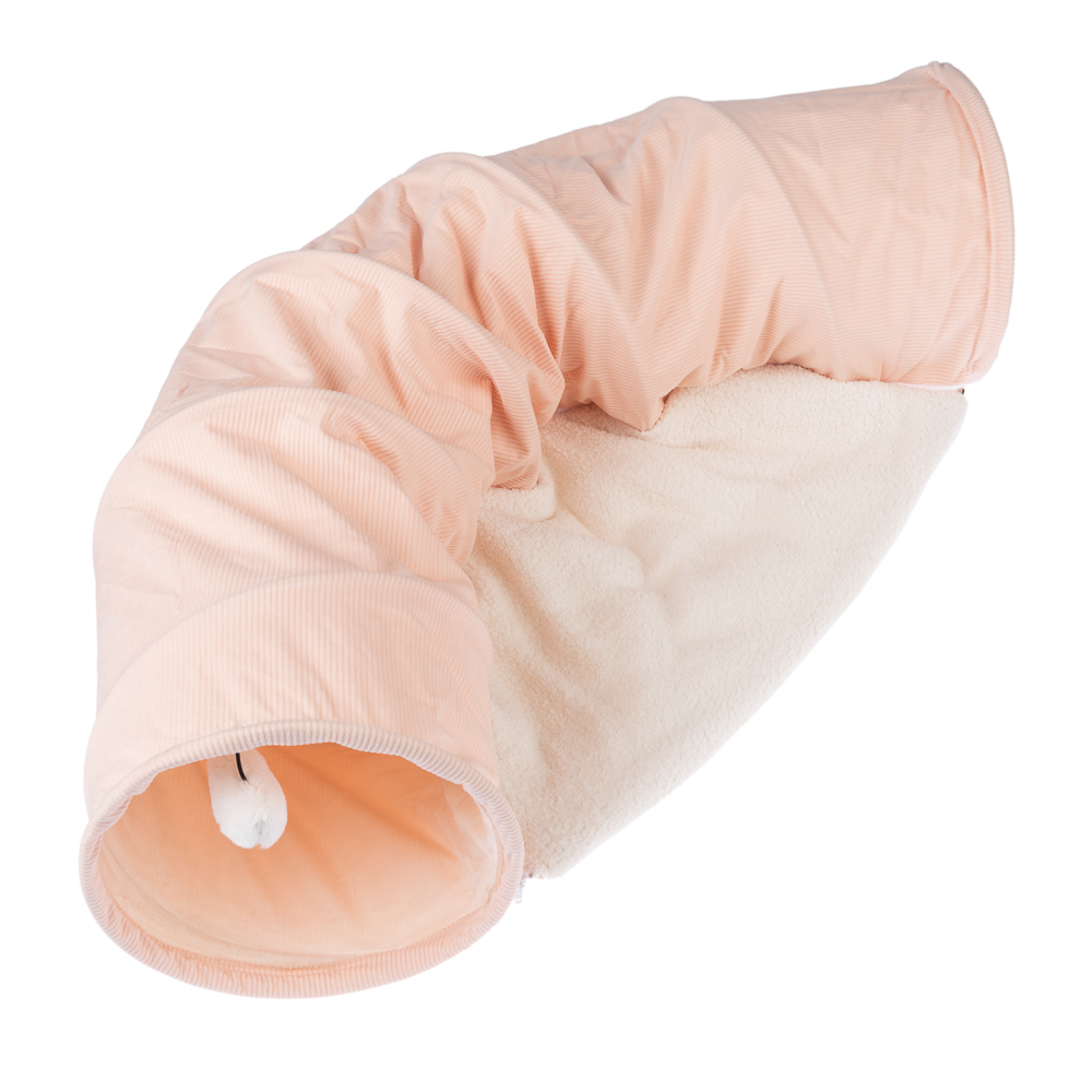 foto del prodotto tunnel gioco per gatti tiaki corduroy l 105 x p 30 x h 60 cm