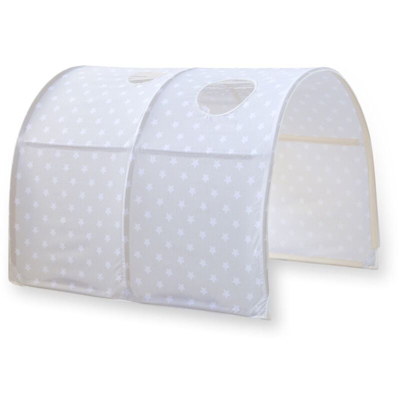 foto del prodotto tunnel per tenda letto a castello per bambini grigio accessori con stella 90x70x100cm ape06048