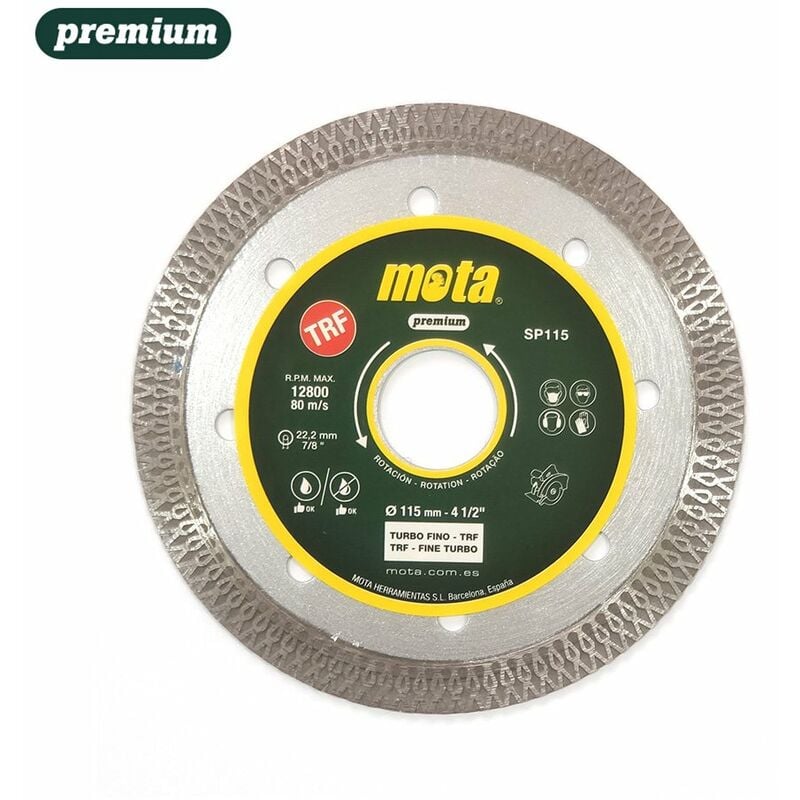 foto del prodotto turbo disco diamantato fine trf 115 mm 4 1,2 sp115 mota