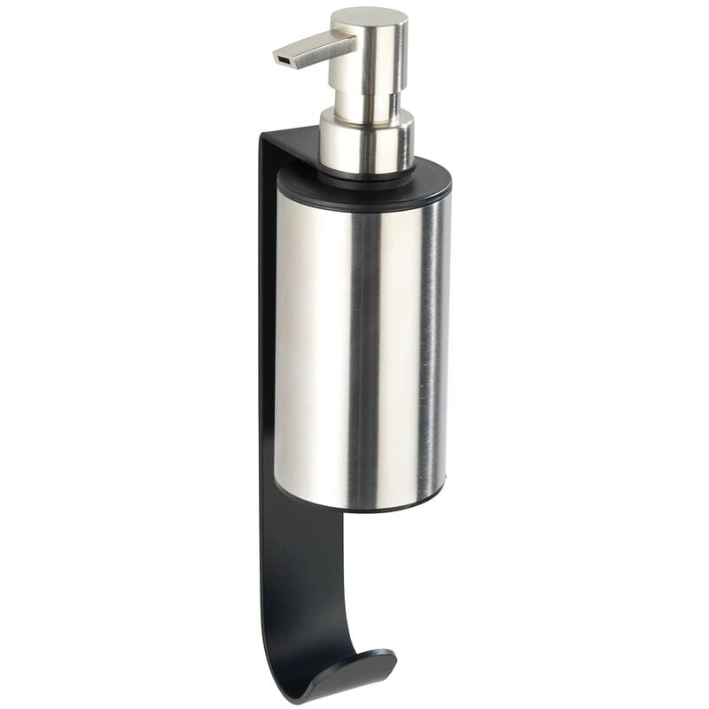 foto del prodotto turbo loc dispenser di sapone in acciaio inox e supporto telde wenko