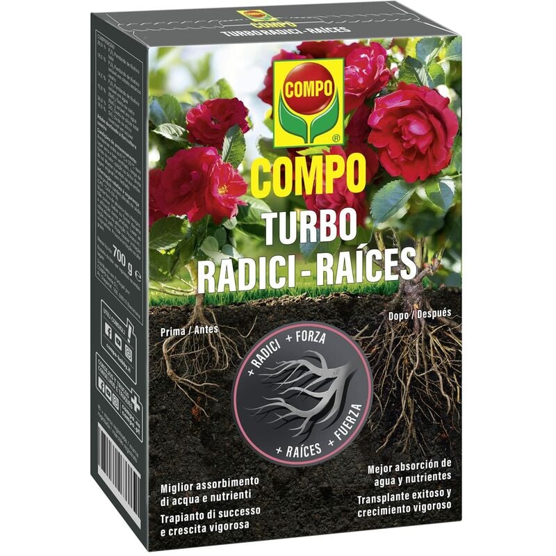 foto del prodotto turbo radici, concime minerale per fortificare le radici, 700 g compo