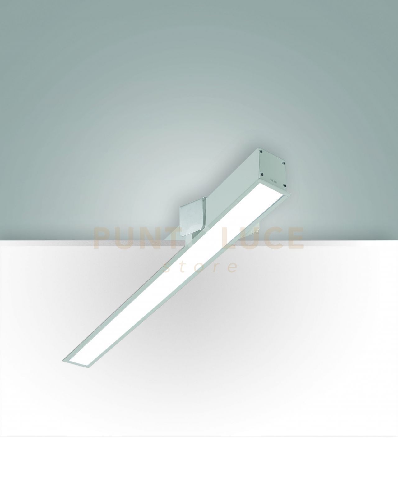 foto del prodotto turner incasso alluminio 29w 4000k 3570lm opale ip40 100cm dimmerabile dali