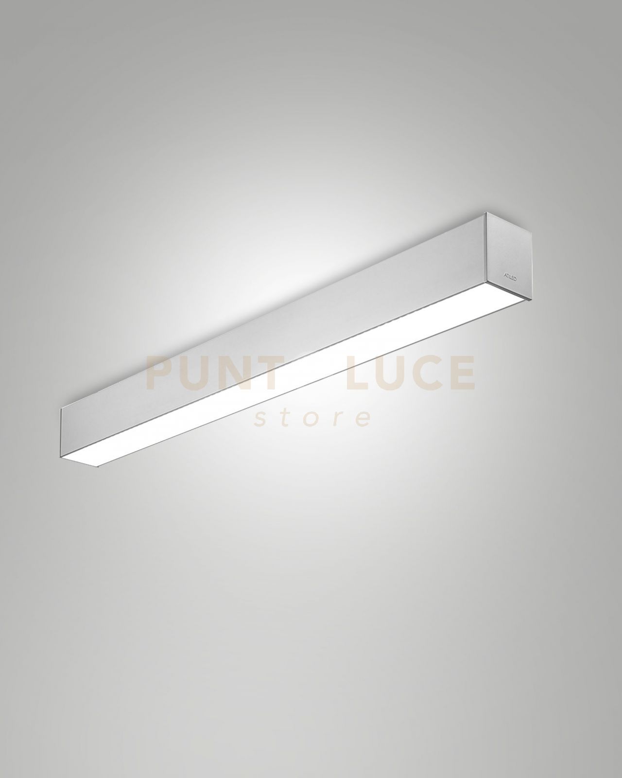 foto del prodotto turner plafoniera alluminio a led 29w 4000k 3570lm opale ip40 100cm