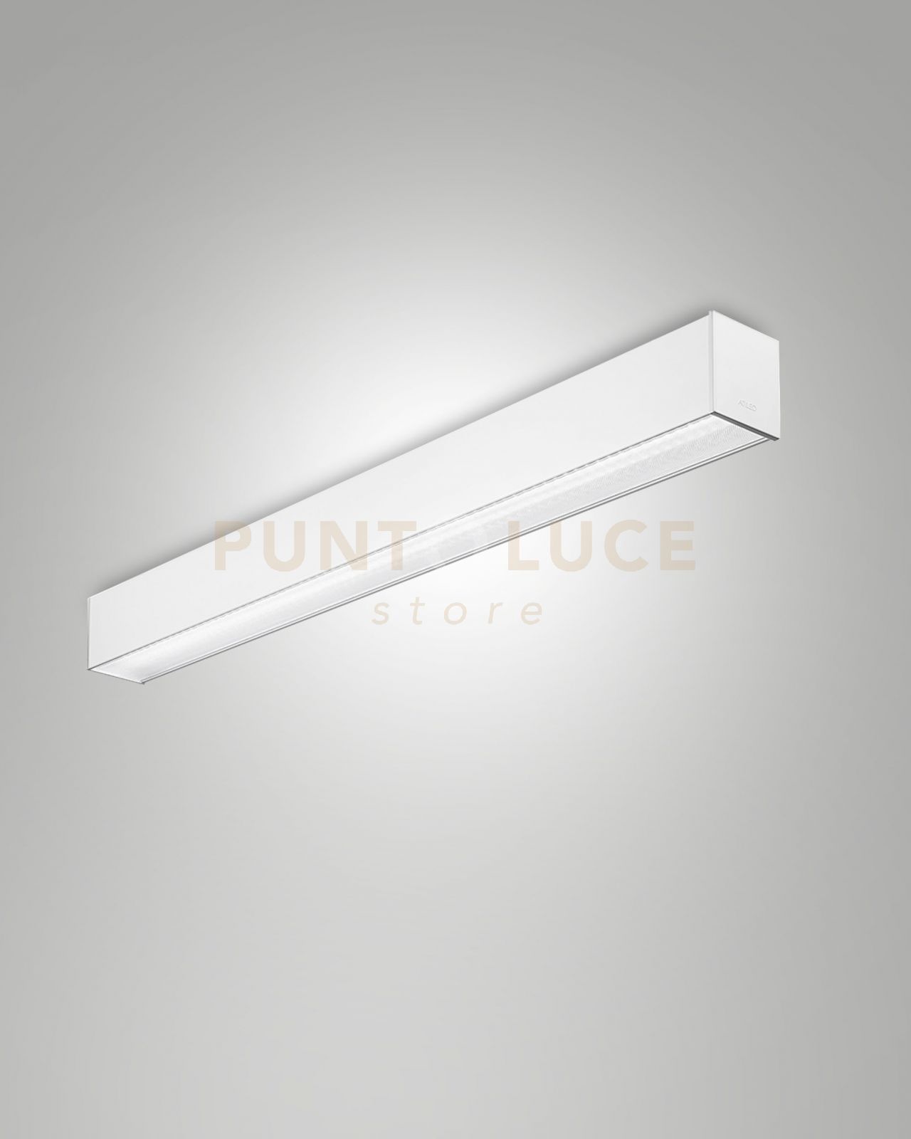 foto del prodotto turner plafoniera bianco a led 29w 3000k 3470lm prismatic ip40 100cm