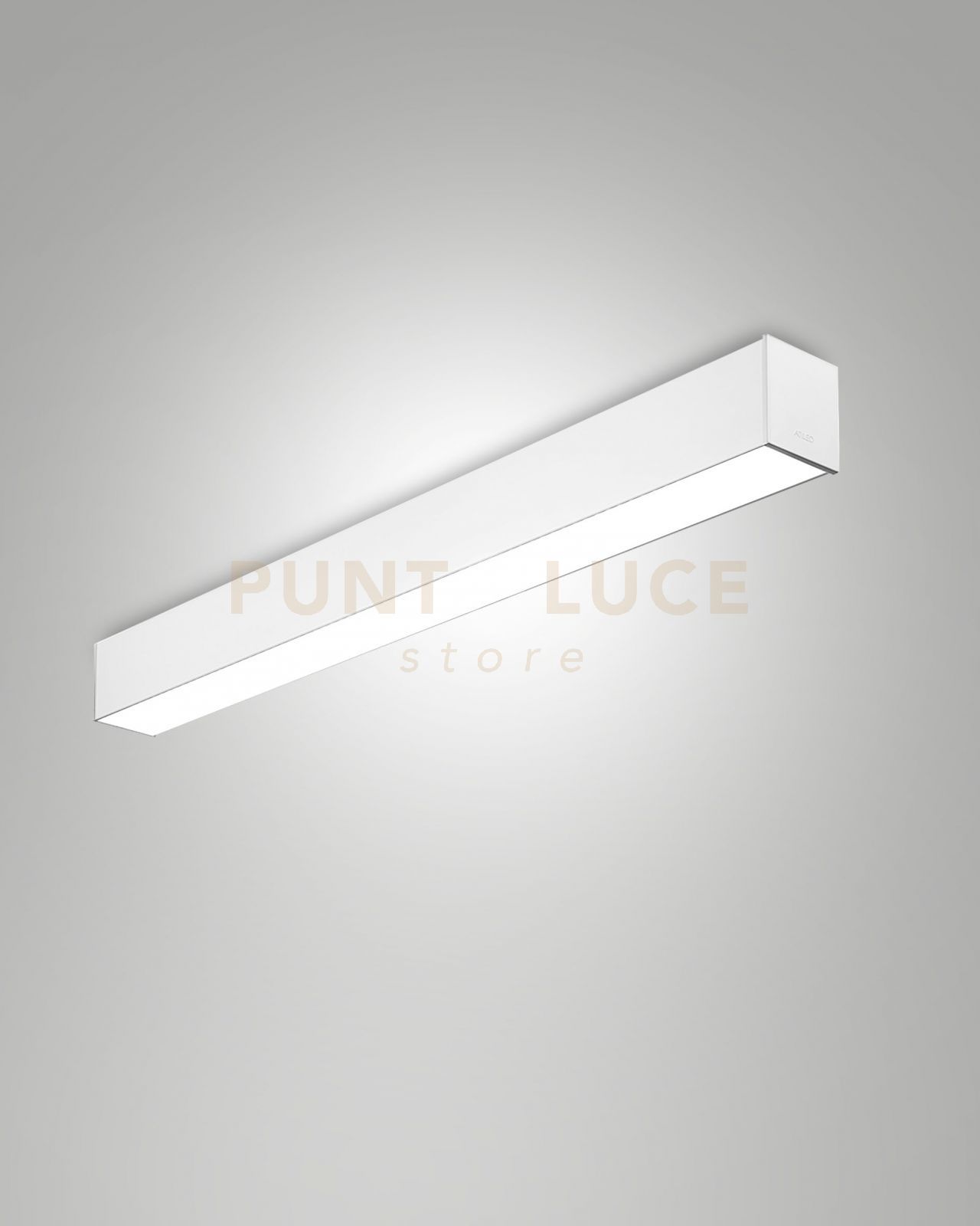 foto del prodotto turner plafoniera bianco a led 29w 4000k 3570lm opale ip40 100cm