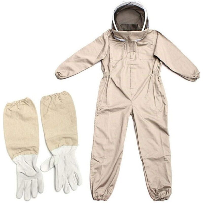 foto del prodotto tuta da apicoltore crediri tuta professionale da apicoltore con guanti indumenti protettivi con cappuccio per apicoltori attrezzatura repellente