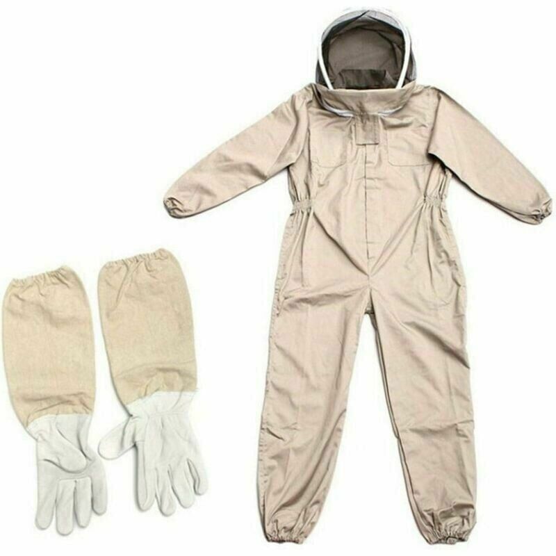 foto del prodotto tuta da apicoltore tuta professionale da apicoltore con guanti, abbigliamento protettivo con cappuccio per apicoltori contro le vespe, attrezzatura
