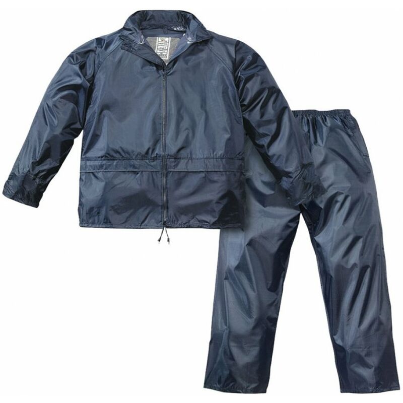 foto del prodotto tuta impermeabile traspirante completo con cappuccio e tasche niagara blu xxl