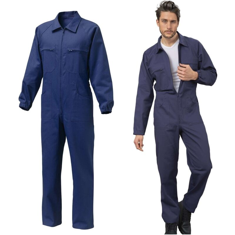 foto del prodotto tuta intera da lavoro blue siggi labor con zip blue s