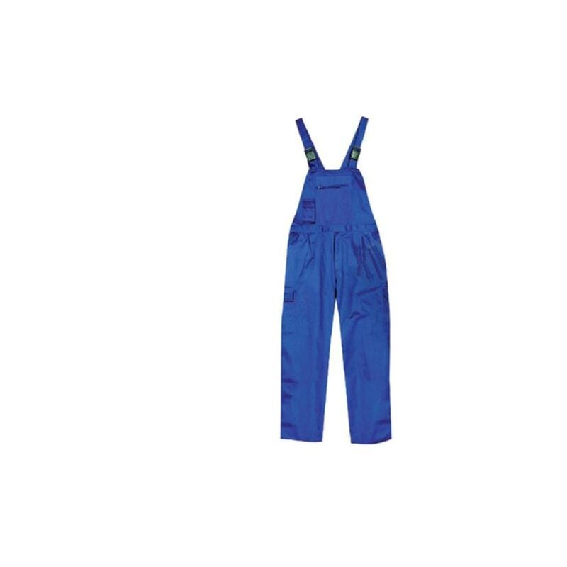 foto del prodotto tuta salopette da lavoro pettorina blu in cotone varie taglie c bretelle 39599v tg. 52 39599 