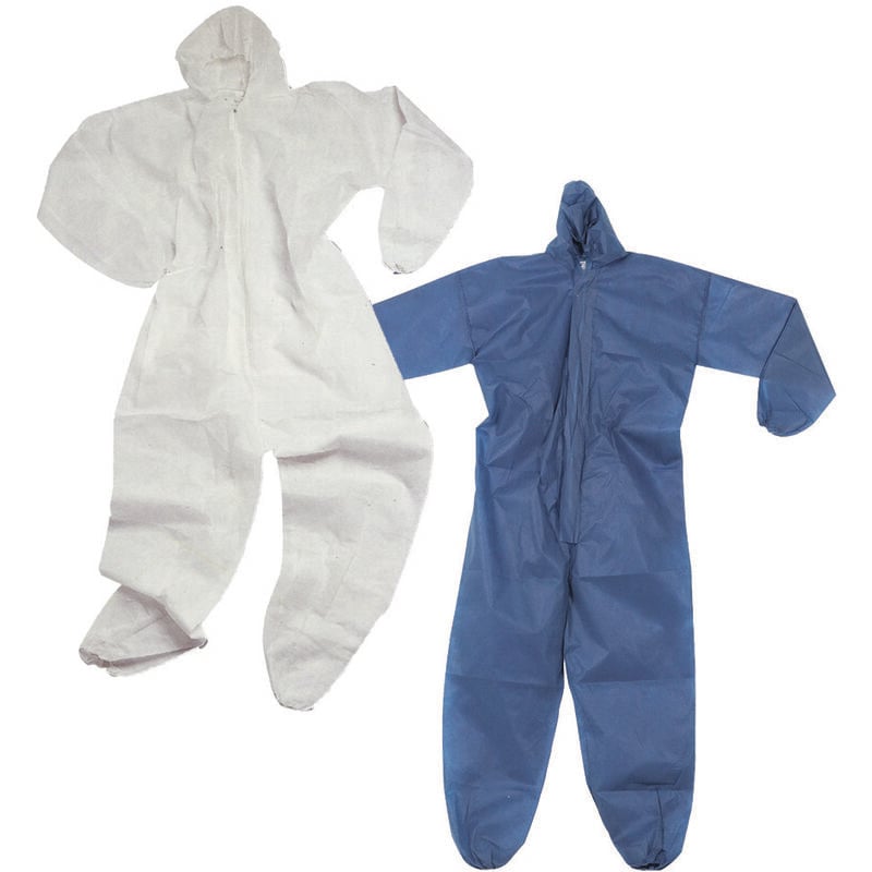 foto del prodotto tute con cerniera e cappuccio in tessuto plp tg.xl colore bianco