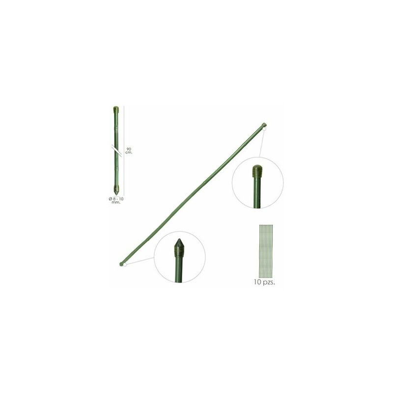 foto del prodotto tutor per canne in bamb plastificato 8 10 mm. x 90cm. pacchetto 10 unit 