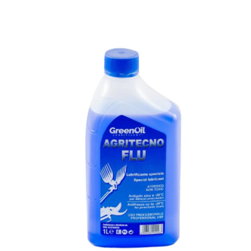foto del prodotto tuttacasa - agritecno flu greenoil olio lubrificante per abbacchiatori e motori pneumatici 1 l