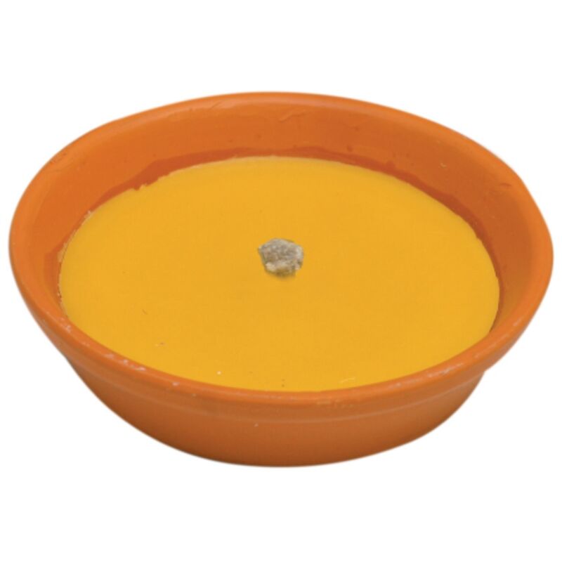 foto del prodotto tuttacasa citronella ciotola in coccio stoppino antivento 11 cm candele citronelle antizanzare