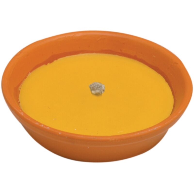 foto del prodotto tuttacasa citronella ciotola in coccio stoppino antivento 14 cm candele citronelle antizanzare