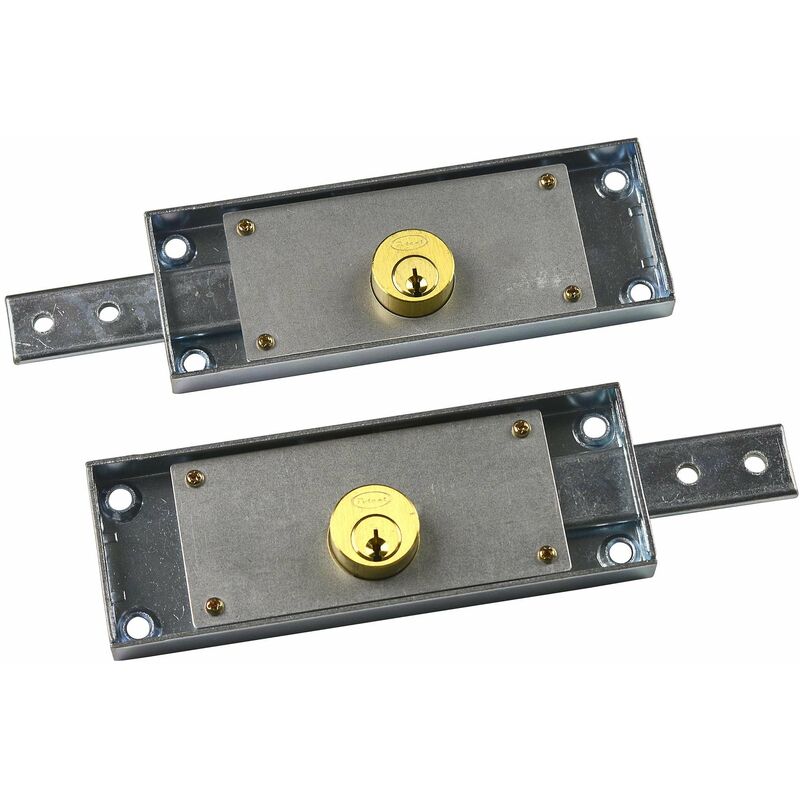 foto del prodotto tuttacasa coppia serrature per serrande lato destro e sinistro catenacci 1 mandata scatola 155x56 mm c1625