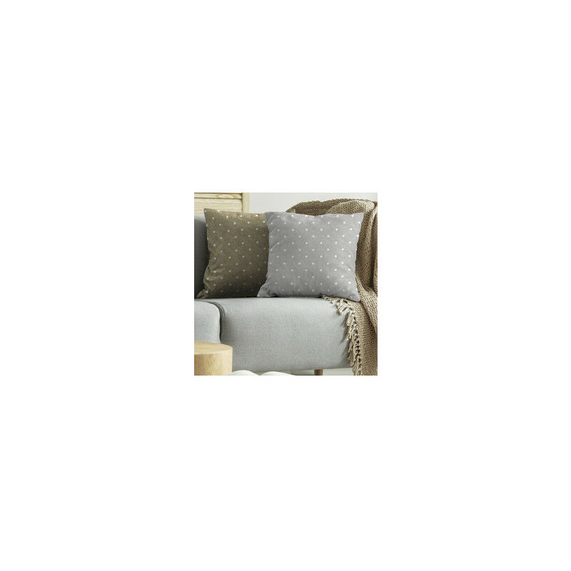 foto del prodotto tuttacasa cuscino tulipano pois grigio 57x57