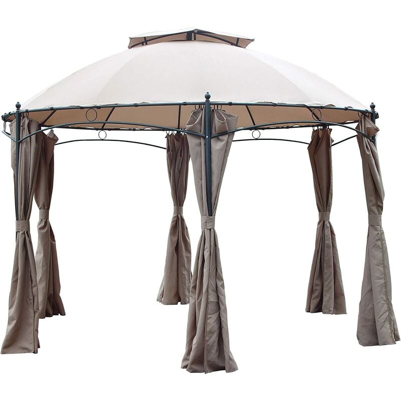 foto del prodotto tuttacasa gazebo in acciaio esagonale gotic cm.350 salone