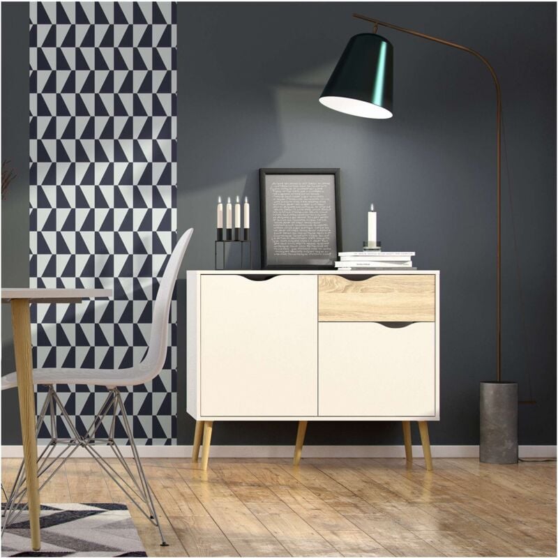 foto del prodotto tuttacasa kit credenza 2 ante 1 cassetto 98x39x81 oslo