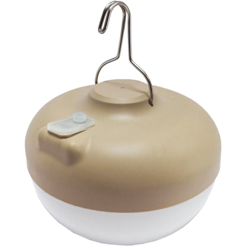 foto del prodotto tuttacasa - lampada led a batteria cherry bulb in policarbonato beige luce fredda dimmerabile con telecomando 11x12 cm da esterno
