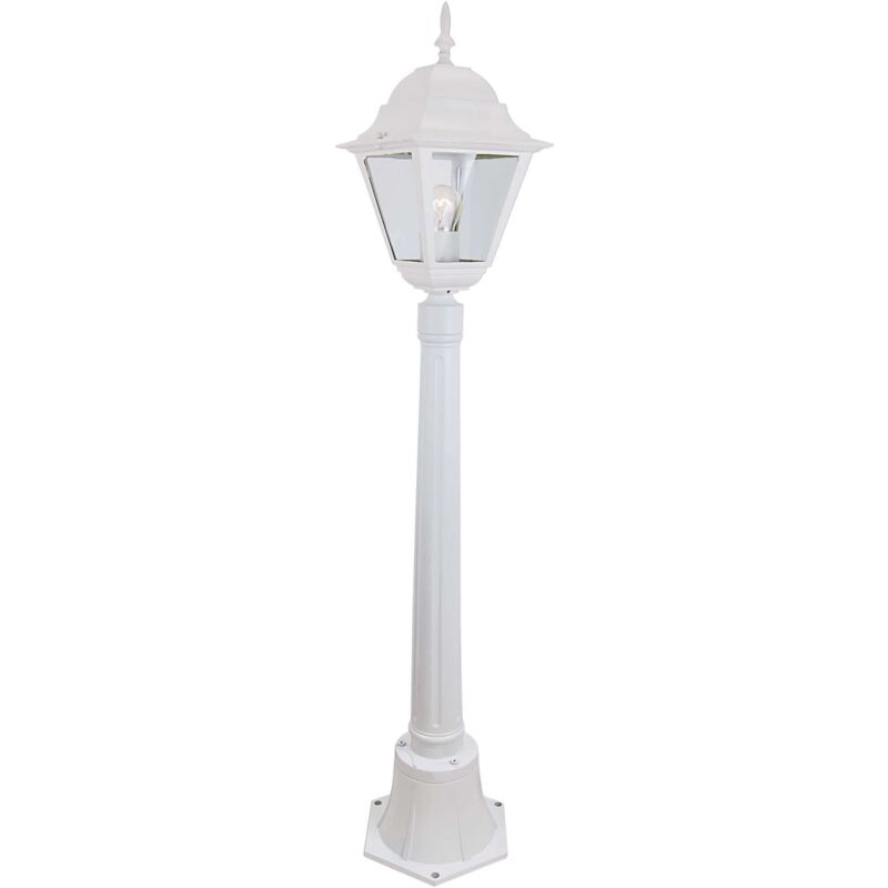 foto del prodotto tuttacasa - lampione new york bianco cm.110 alluminio 1 luce 60w - i giardini del re