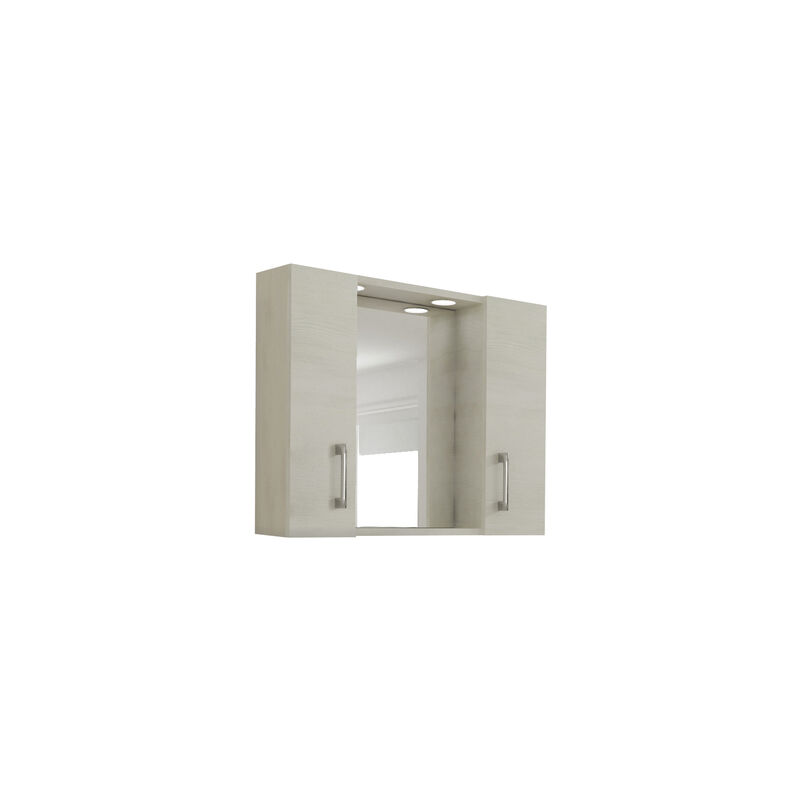 foto del prodotto tuttacasa mobile specchiera da bagno mod. 960 con 2 ante e illuminazione cm. 77x57x15