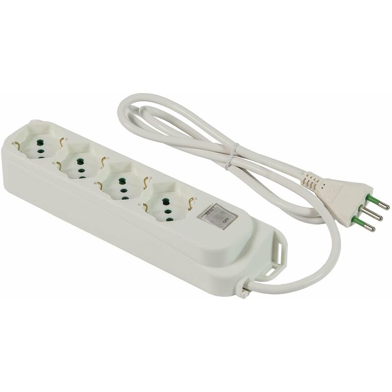 foto del prodotto tuttacasa multipresa 4p bipasso schuko interruttore sicurezza 10a