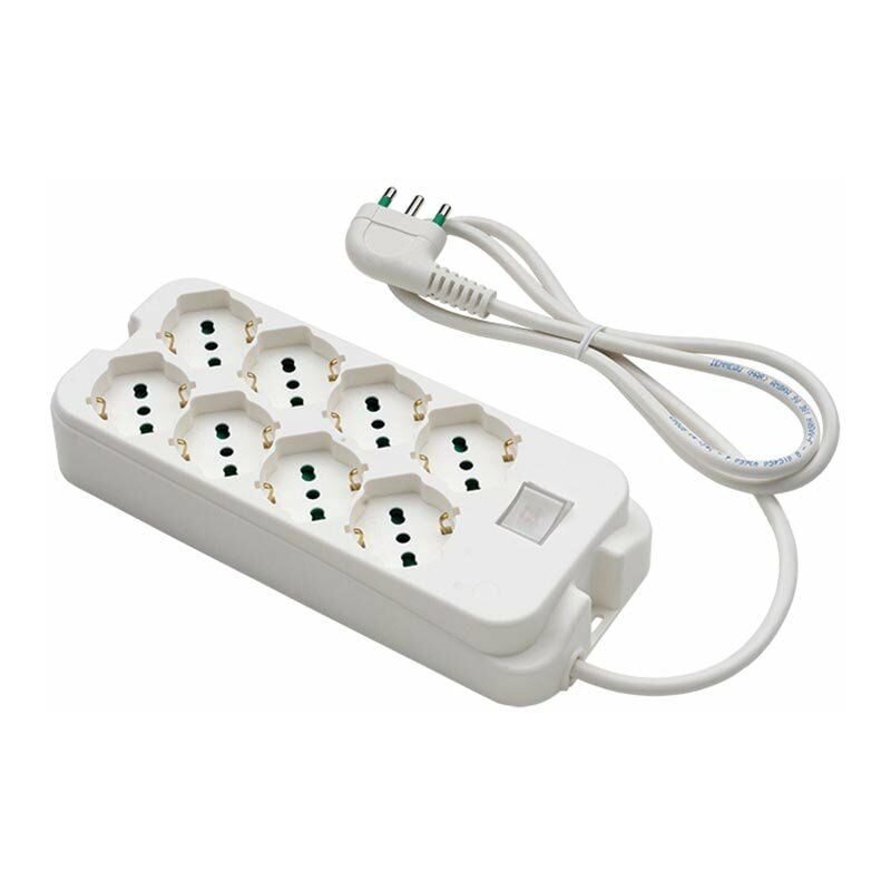 immagine 0 del prodotto tuttacasa multipresa 8p bipasso schuko interruttore