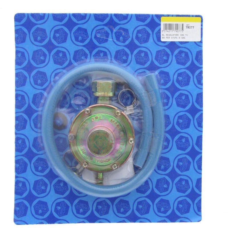foto del prodotto tuttacasa regolatore gas tarato con tubo 60 cm e 2 fascette per stufe a gas