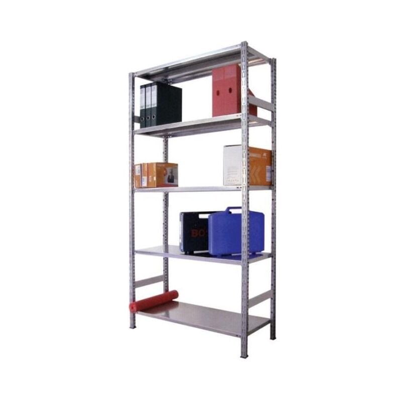 foto del prodotto tuttacasa scaffali scaffale kit in lamiera zincata ad incastro pratic 100x40x200h cm