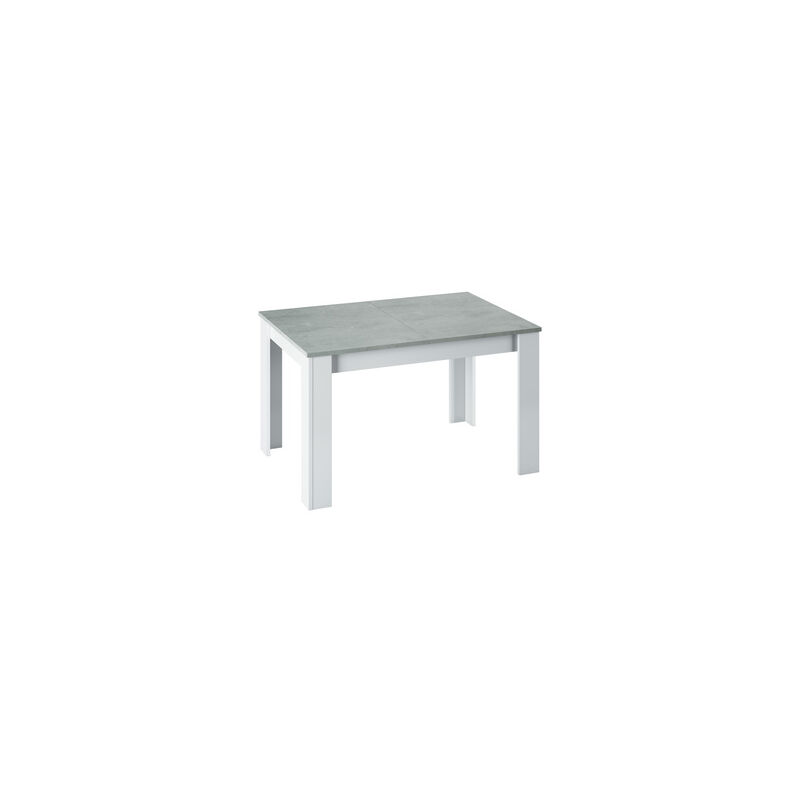 foto del prodotto tuttacasa tavolo da pranzo estensibile kendra in kit cm.90x140 190x78h bianco cemento