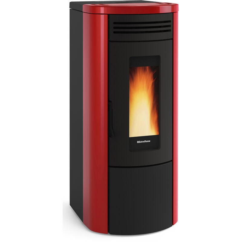 foto del prodotto tuttacasa termostufa pellet 18,7 kw costanza idro bordeaux nordica extraflame salone