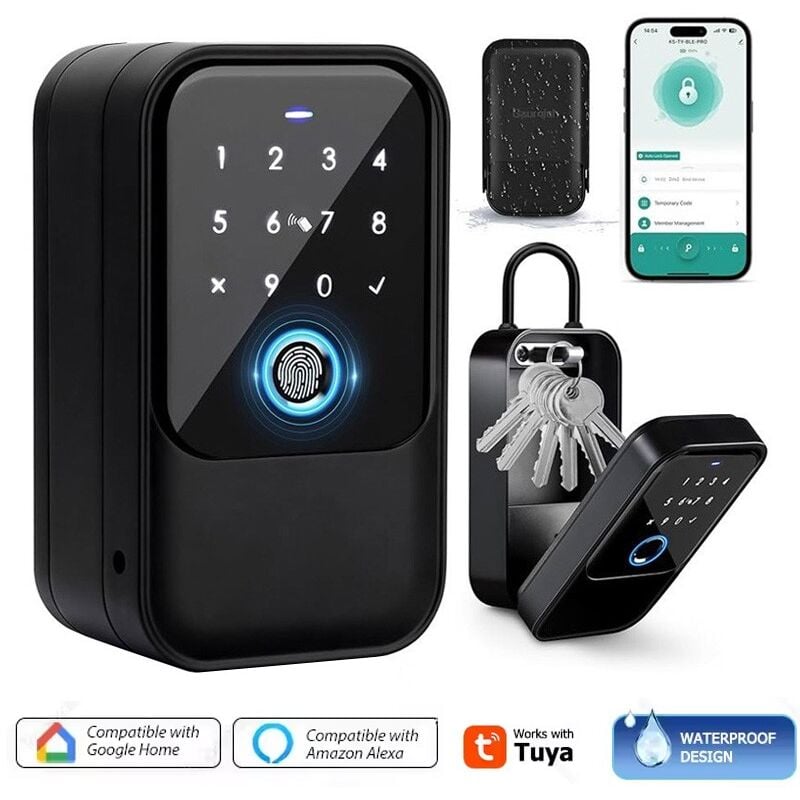 foto del prodotto tuya cassetta di sicurezza smart bluetooth con impronta e password