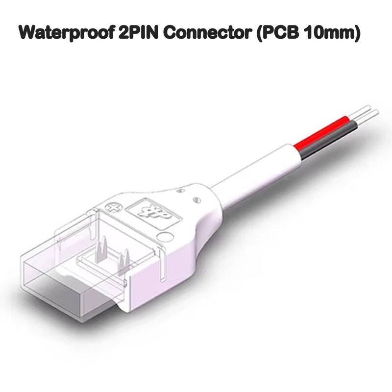 foto del prodotto tuya connettore impermeabile per led cob e smd a 2 pin da striscia ad alimentazione 10mm