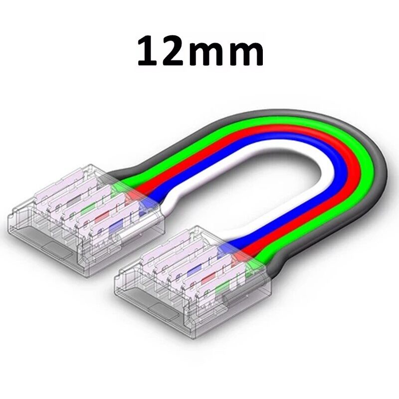 foto del prodotto tuya connettore per led cob e smd rgbw a 5 pin da striscia a striscia 12mm
