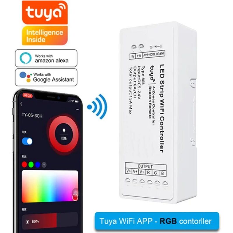 foto del prodotto tuya controller 4 zone per strip led smart wifi rgb