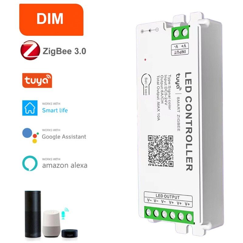 foto del prodotto tuya controller 4 zone per strip led smart zigbee colore singolo