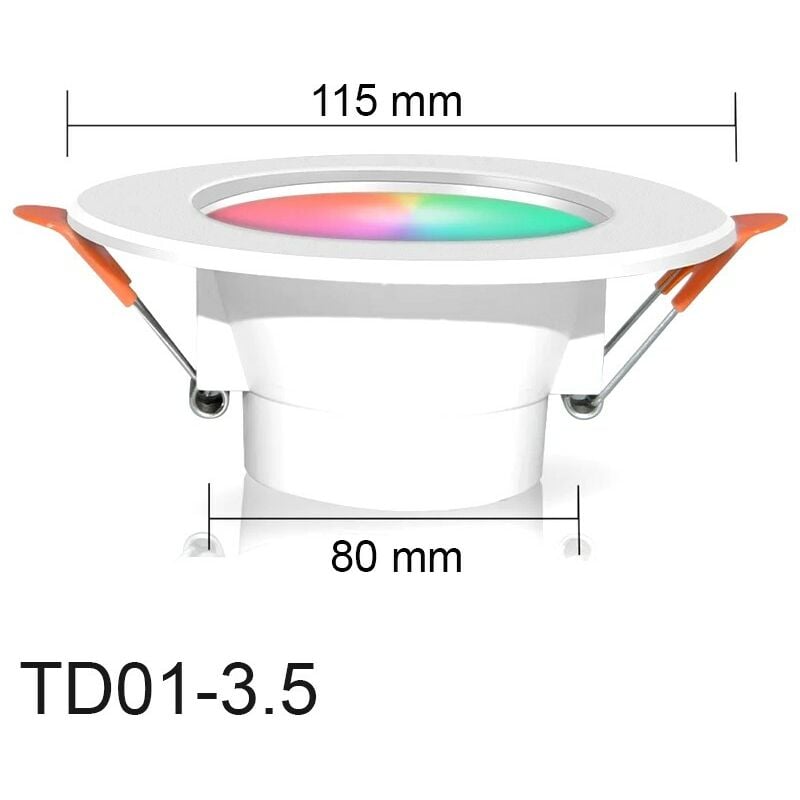 foto del prodotto tuya faretto a led da incasso smart wifi rgbcw 7w
