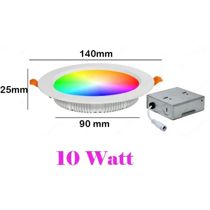 foto del prodotto tuya faretto led da incasso ultrasottile smart matter wifi rgb cct 10w