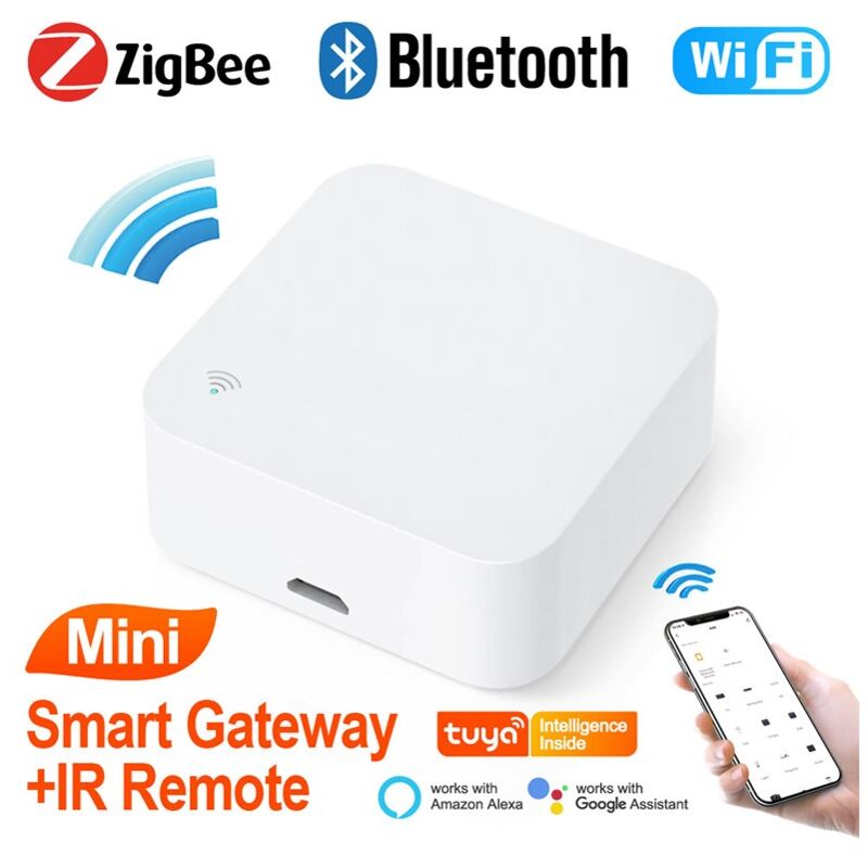 foto del prodotto tuya gateway multimode smart wifi per dispositivi zigbee bluetooth ed ir