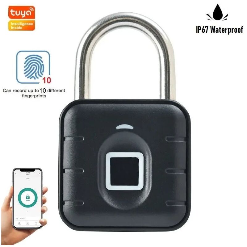 foto del prodotto tuya lucchetto smart bluetooth con impronta o password ip67 impronta digitale