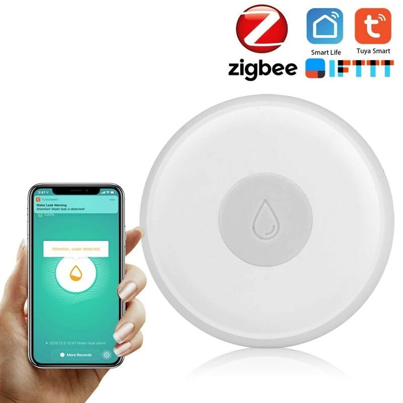 foto del prodotto tuya mini sensore di allagamento smart zigbee