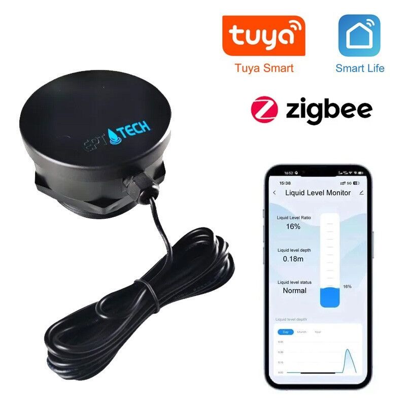 foto del prodotto tuya misuratore di livello acqua smart zigbee per serbatoio