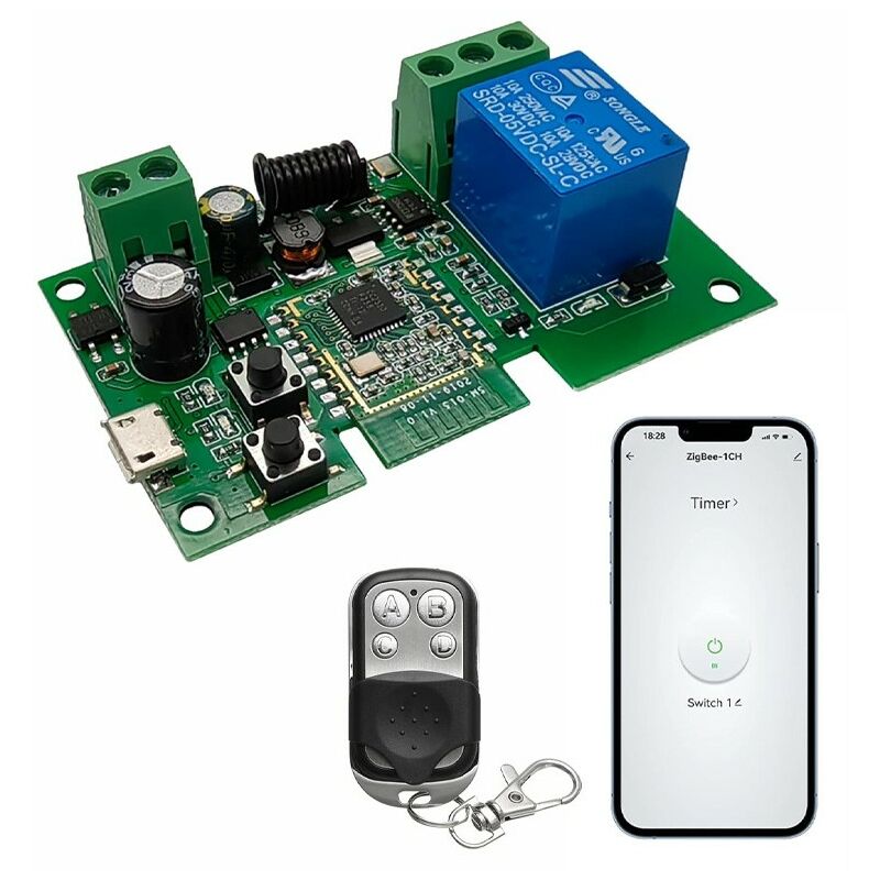 foto del prodotto tuya modulo rel smart zigbee con telecomando rf433 1