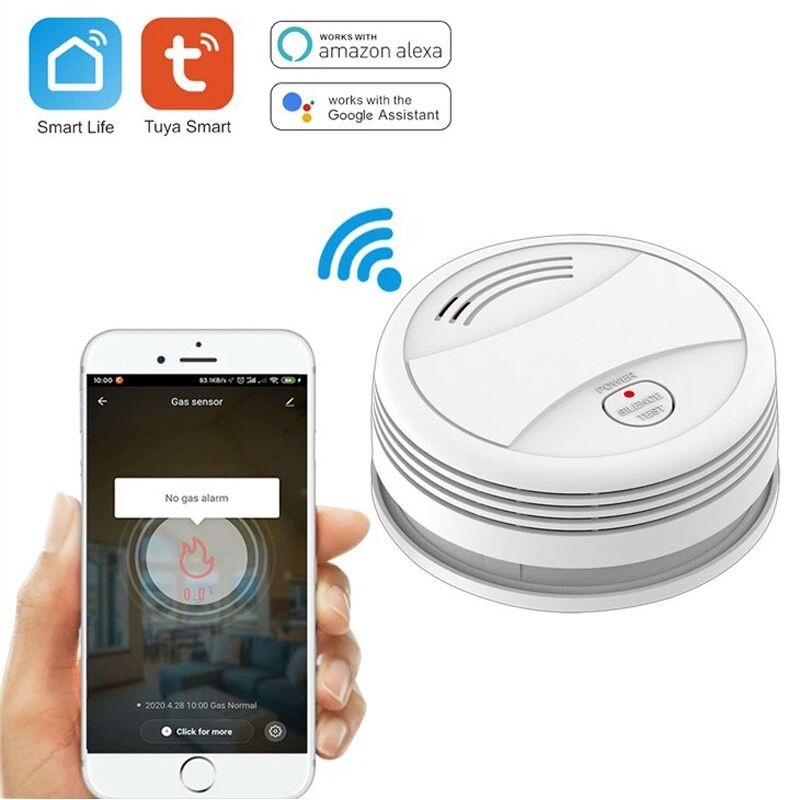 foto del prodotto tuya rilevatore di fumo fotoelettrico smart wifi con sirena