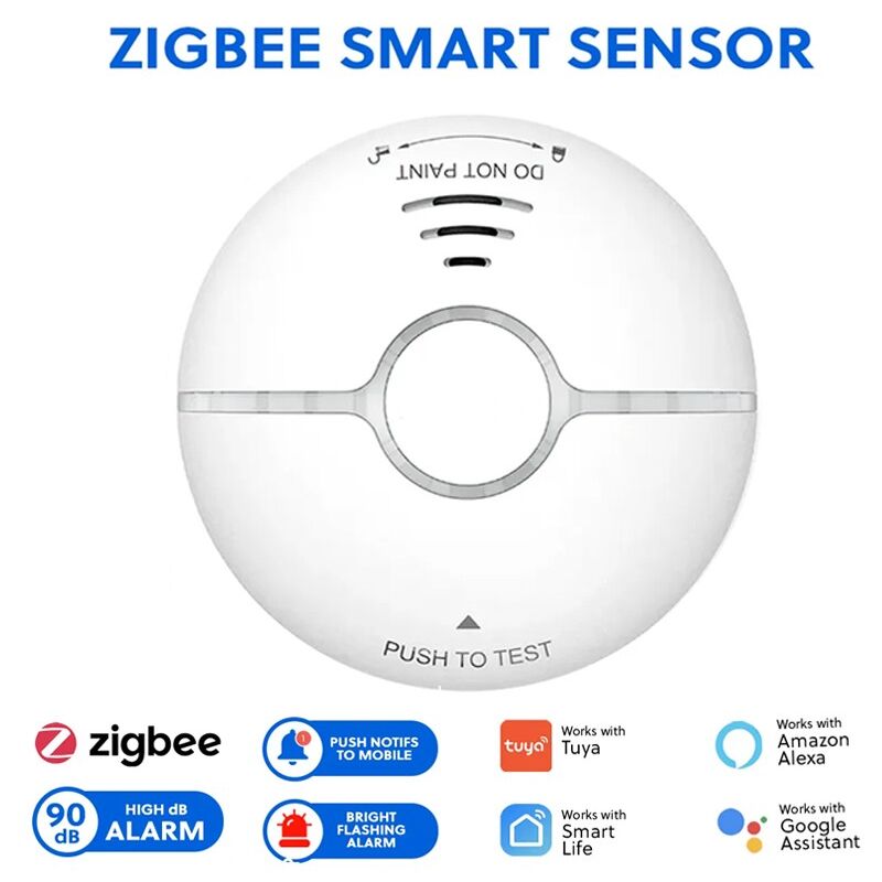 foto del prodotto tuya rilevatore di fumo smart zigbee con sirena integrata