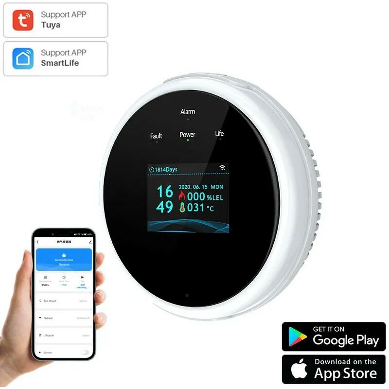 foto del prodotto tuya rilevatore di gas naturale e propano smart wifi