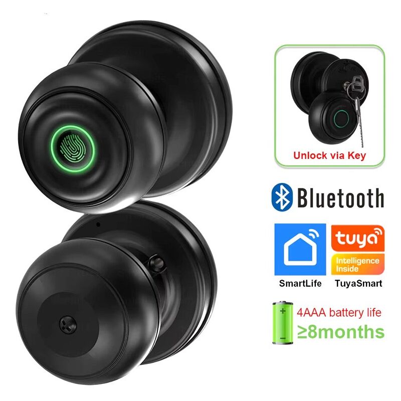 foto del prodotto tuya serratura a pomolo con impronta digitale smart bluetooth