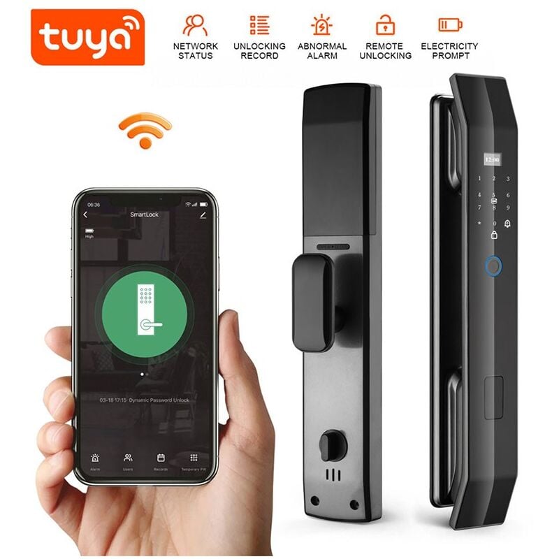 foto del prodotto tuya - serratura biometrica per portoni smart wifi con display