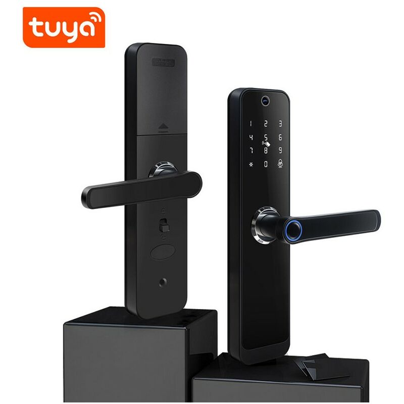 foto del prodotto tuya serratura biometrica smart wifi reversibile con fotocamera e blocco maniglia